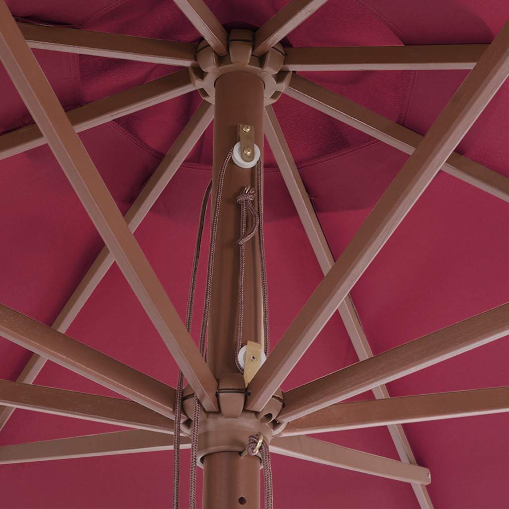 Sonnenschirm mit Holzmast 350 cm Sandweiß