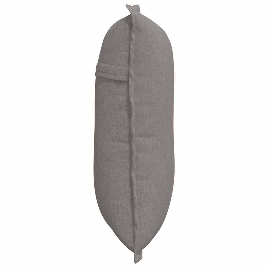 Rückenkissen Hellgrau 50 x 19 x 45 cm Stoff