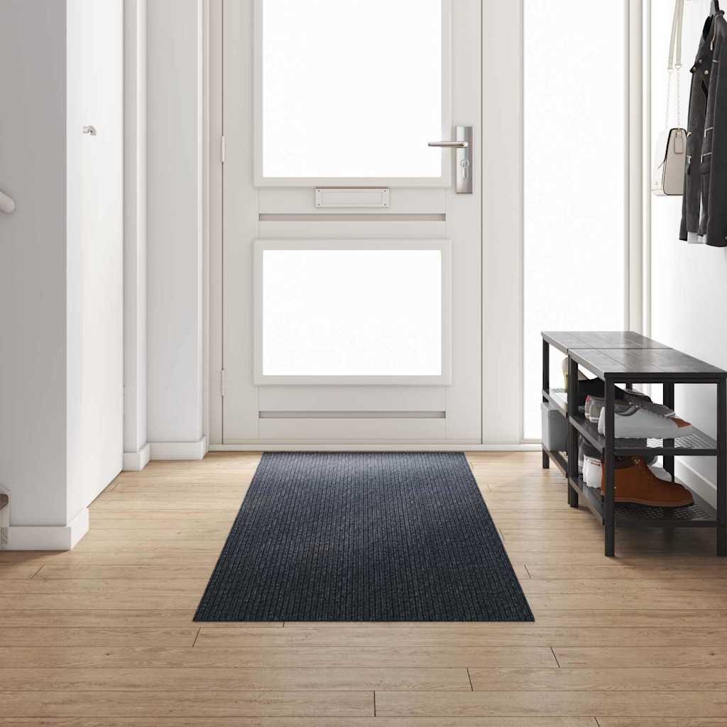 Teppichläufer Grau 80 x 150 cm Stoff