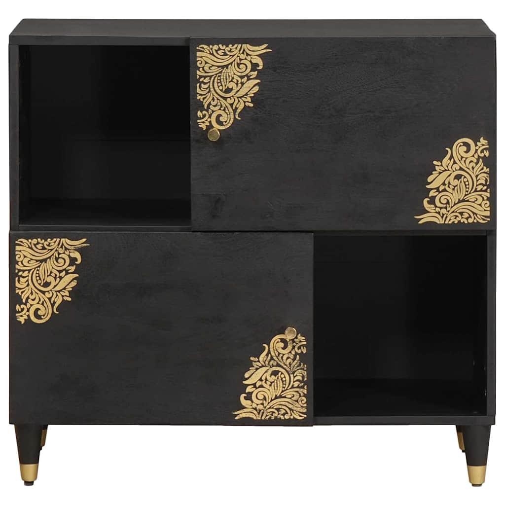 Sideboard mit Regal Braun 80 x 33 x 75 cm Massivholz Mango
