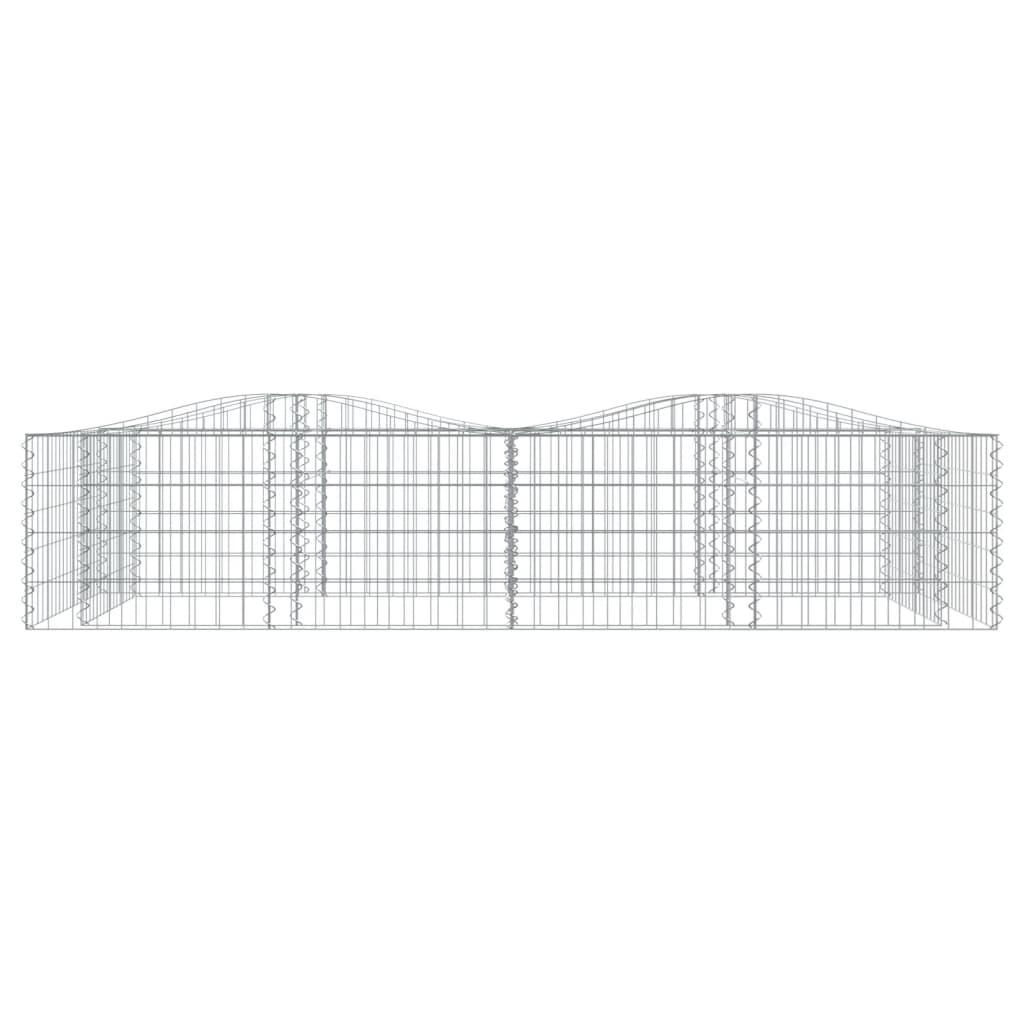 Gabionen-Hochbeet mit Hochbogen 200x50x50 cm Verzinktes Eisen