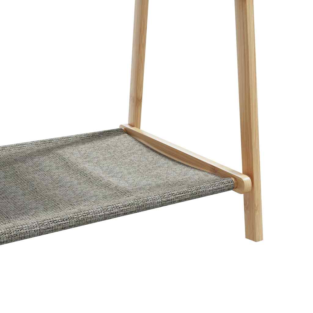 Kleiderständer mit Ablagen und Rollen 96x45,5x155,5 cm Bambus