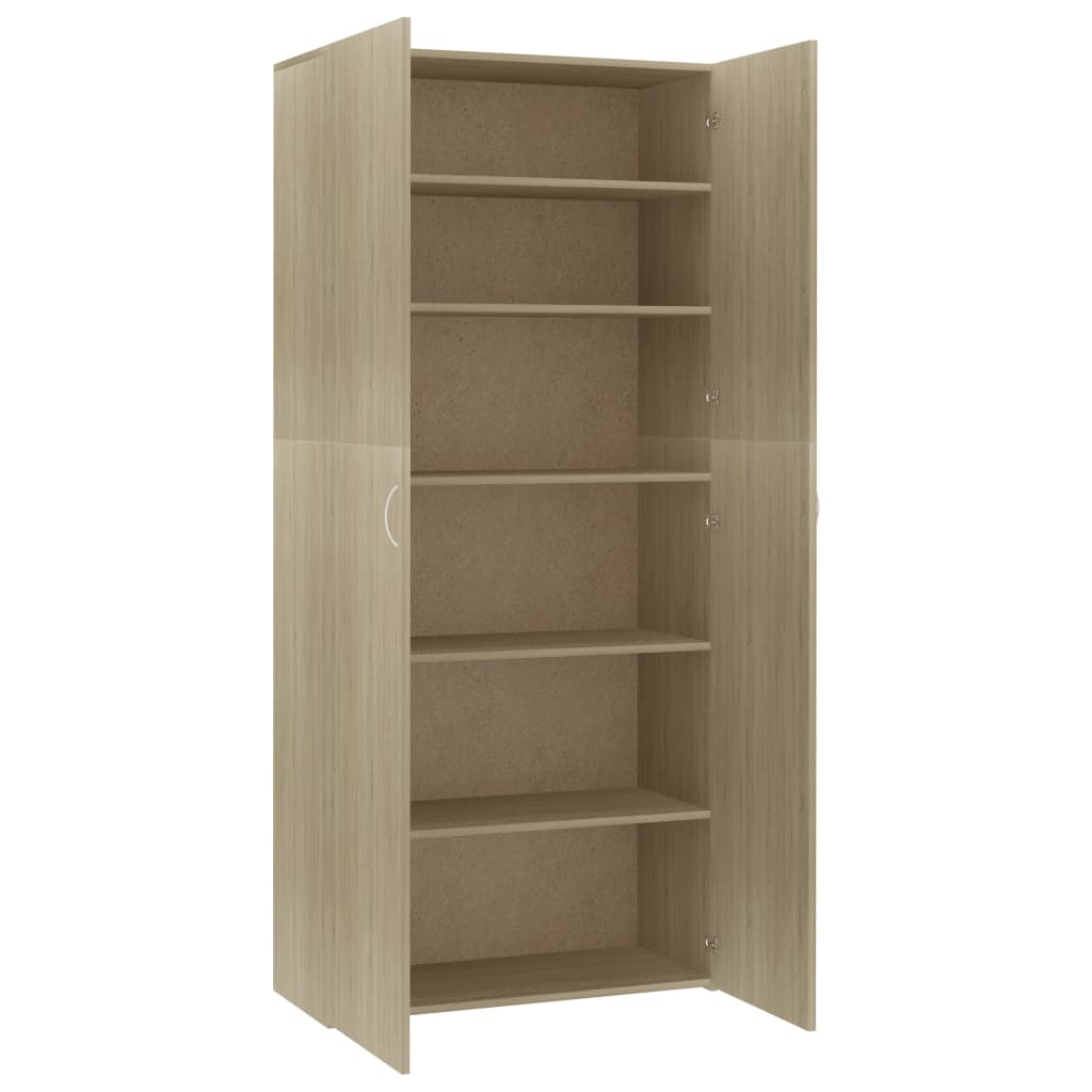 Schuhschrank Weiß 80x35,5x180 cm Holzwerkstoff