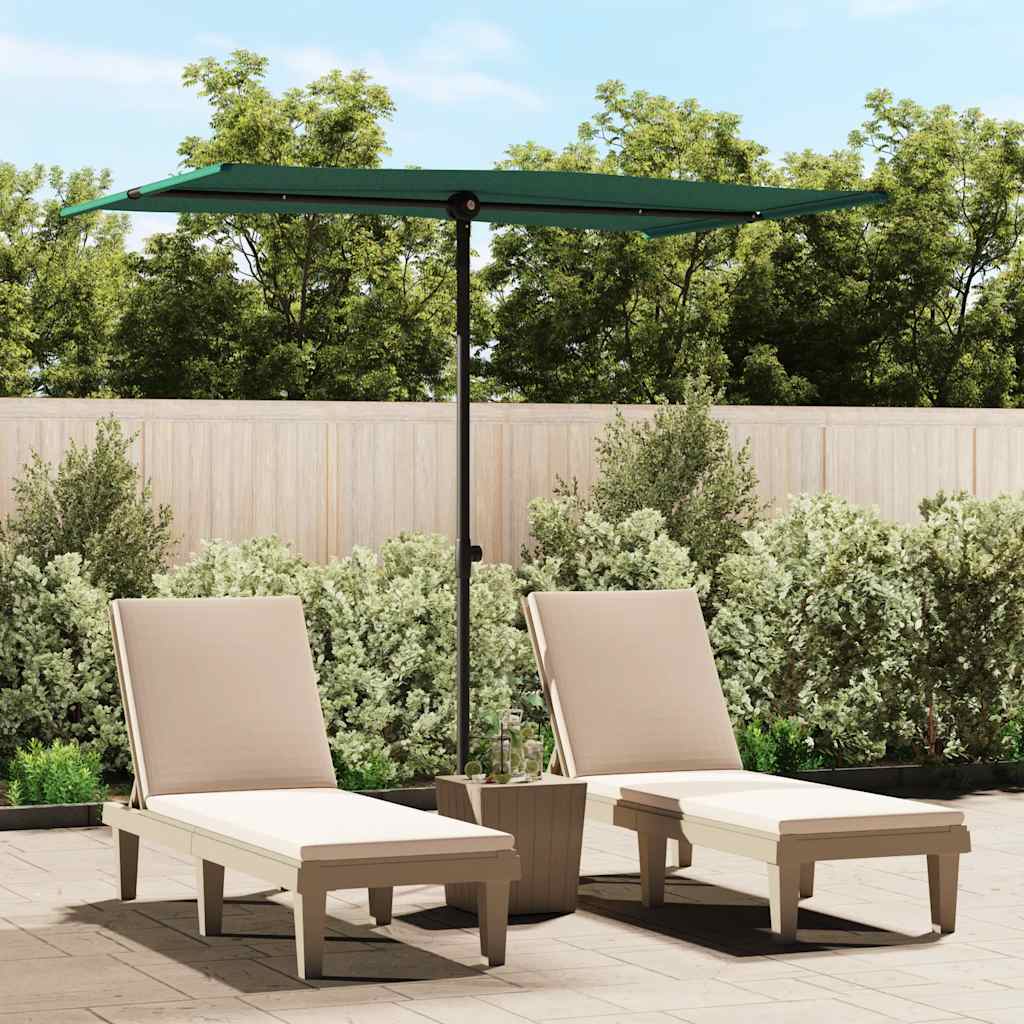 Sonnenschirm mit Aluminium-Mast 180x110 cm Bordeauxrot