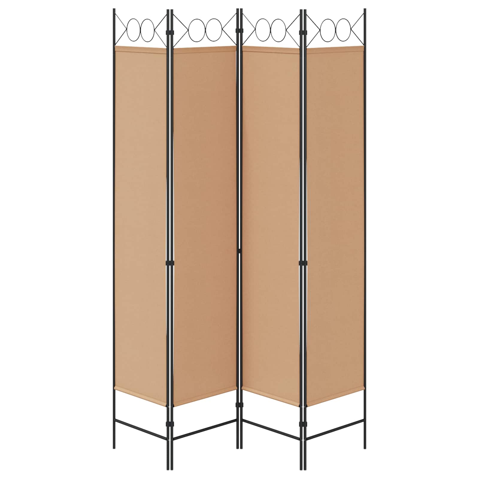 3-teiliger Raumteiler Beige 120 x 200 cm Stoff