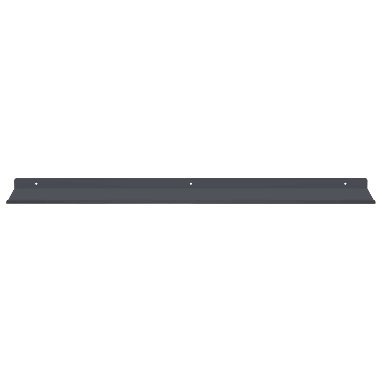 Schwebendes Regal 3 pcs Schwarz 40 x 9 x 2,5 cm Stahl