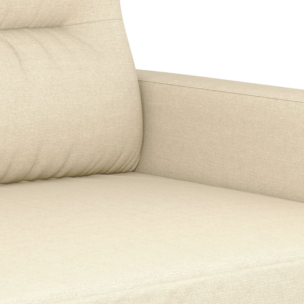 3-tlg. Sofagarnitur mit Kissen Taupe Stoff
