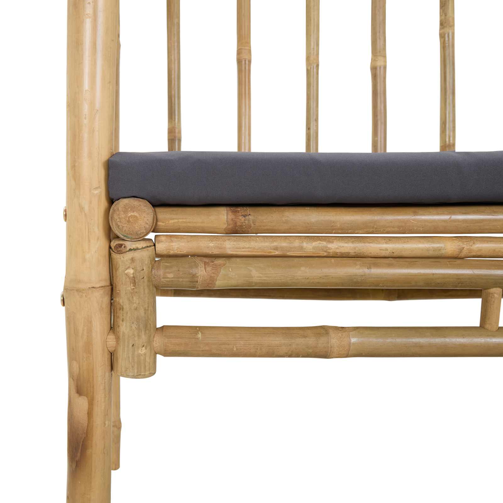 Gartenbogen mit Bank Natur 115 x 50 x 205 cm Bambus