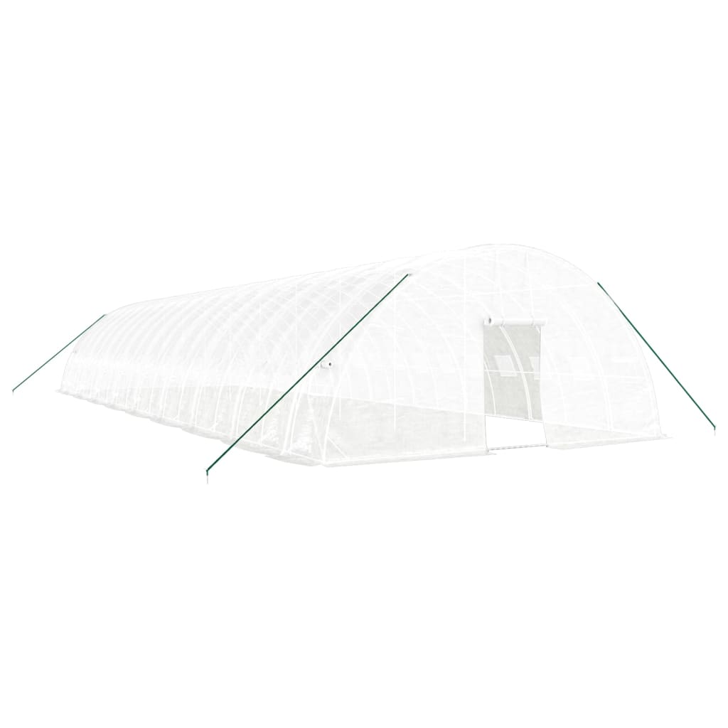 Gewächshaus mit Stahlrahmen Grün 24 m² 6x4x2,85 m