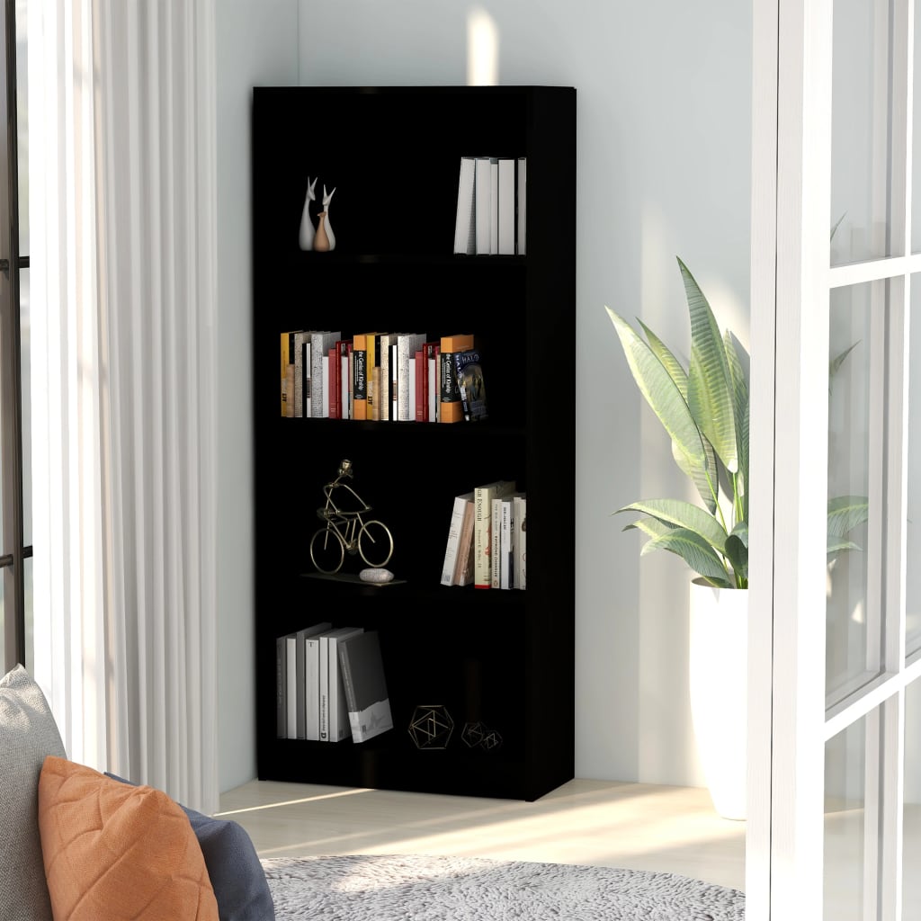 Bücherregal 3 Fächer Weiß 40x24x109 cm Holzwerkstoff