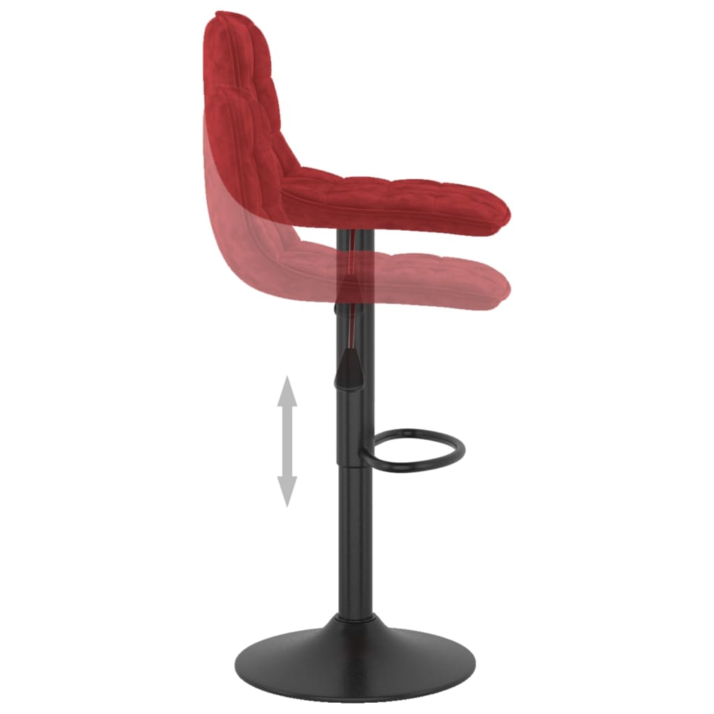 Barhocker 2 Stk. Hellgrün Samt