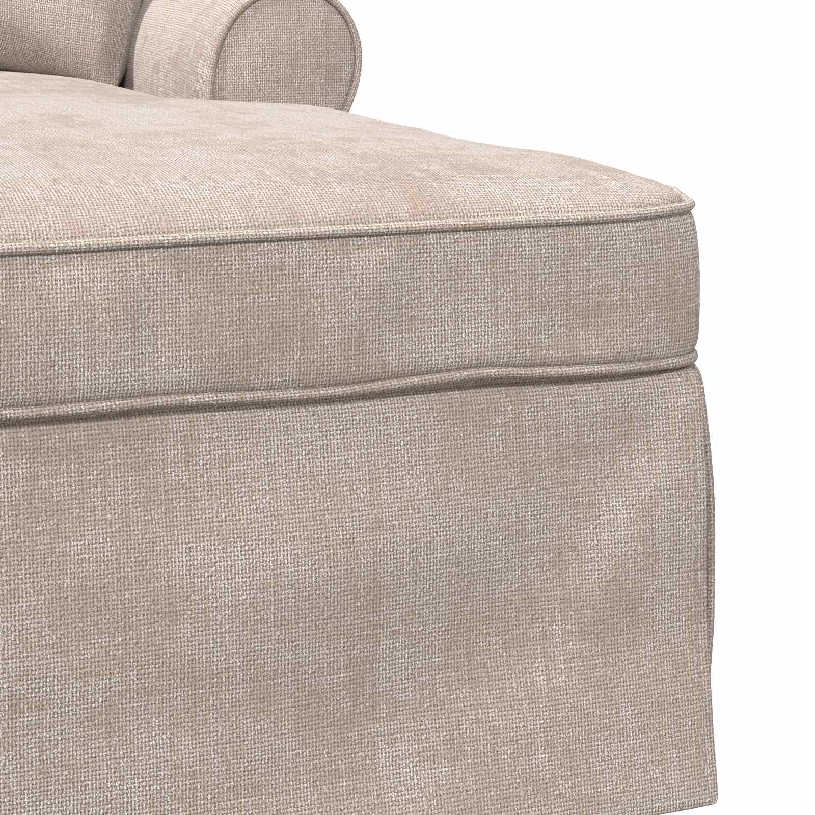 Chaise Lounge mit Rock mit Kissen Creme 157 x 91 x 91 cm ARES