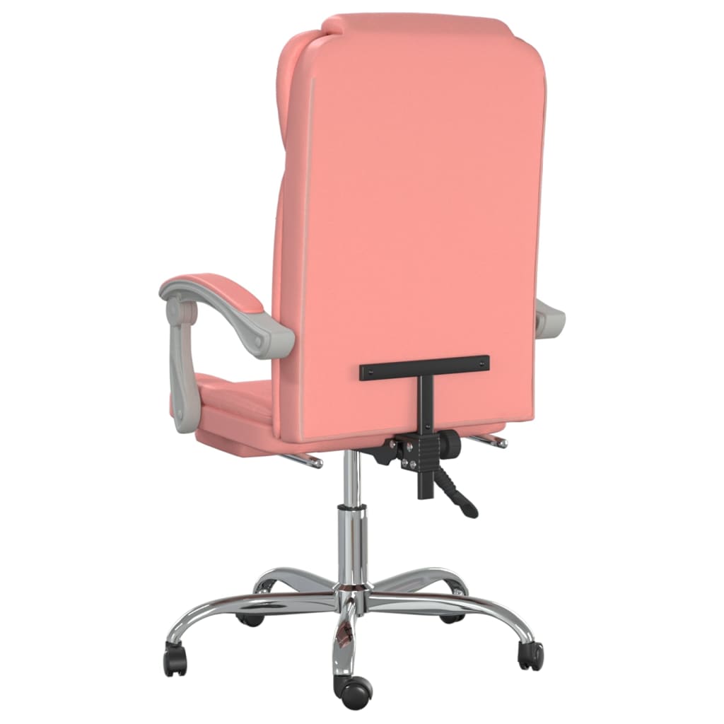 Bürostuhl mit Liegefunktion Schwarz Kunstleder