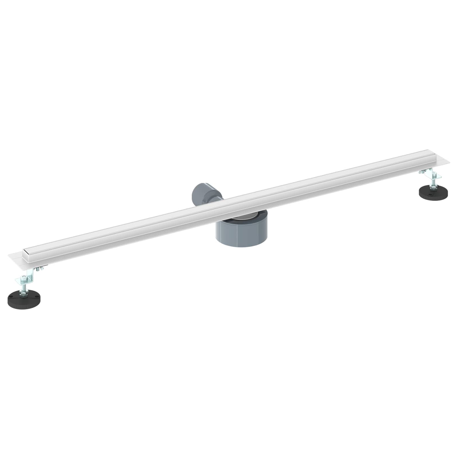 360° Duschablauf mit slim Modell Silber 50 cm Edelstahl 304