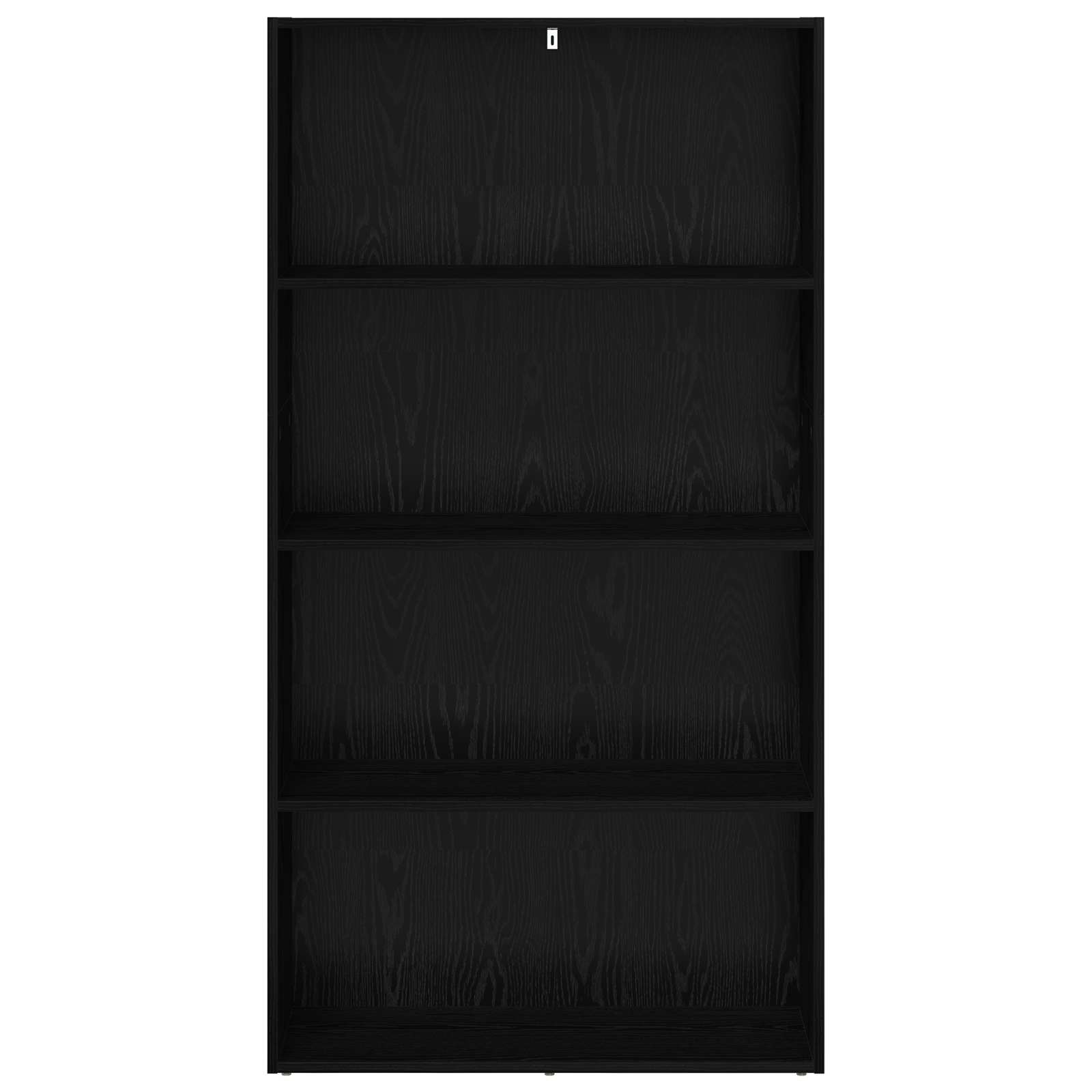 Bücherregal Schwarz Eichen-Optik 80x30x189 cm Holzwerkstoff