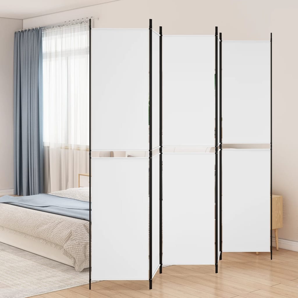 3-teiliger Raumteiler Beige 150 x 180 cm Stoff