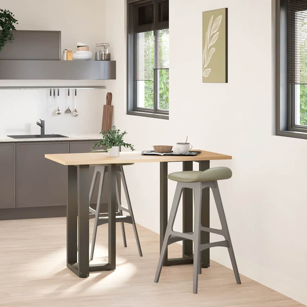 Couchtischbeine T-Form 2 Stk. Schwarz 30x25x(30-31) cm Stahl