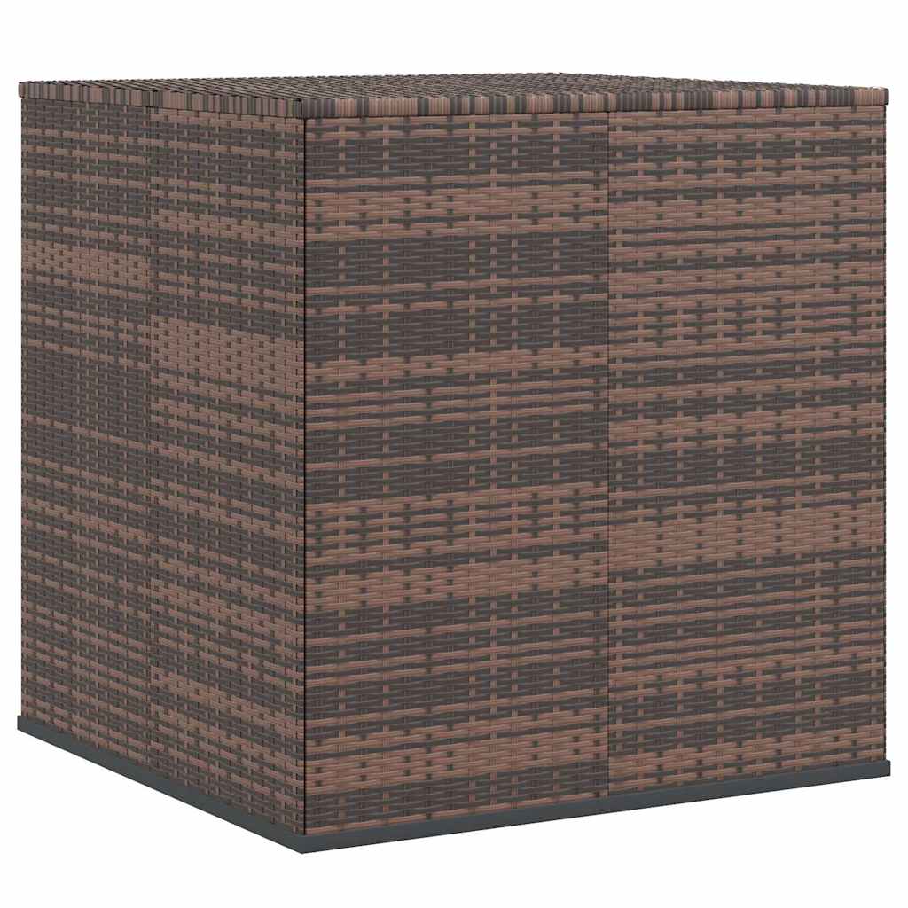 Garten-Kissenbox PE Rattan 100x49x103,5 cm Schwarz