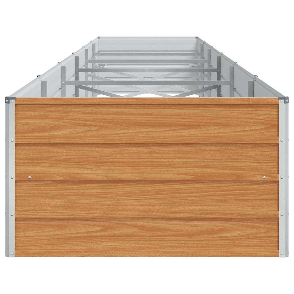 Hochbeet Hellbraun 100 x 100 x 77 cm Verzinkter Stahl