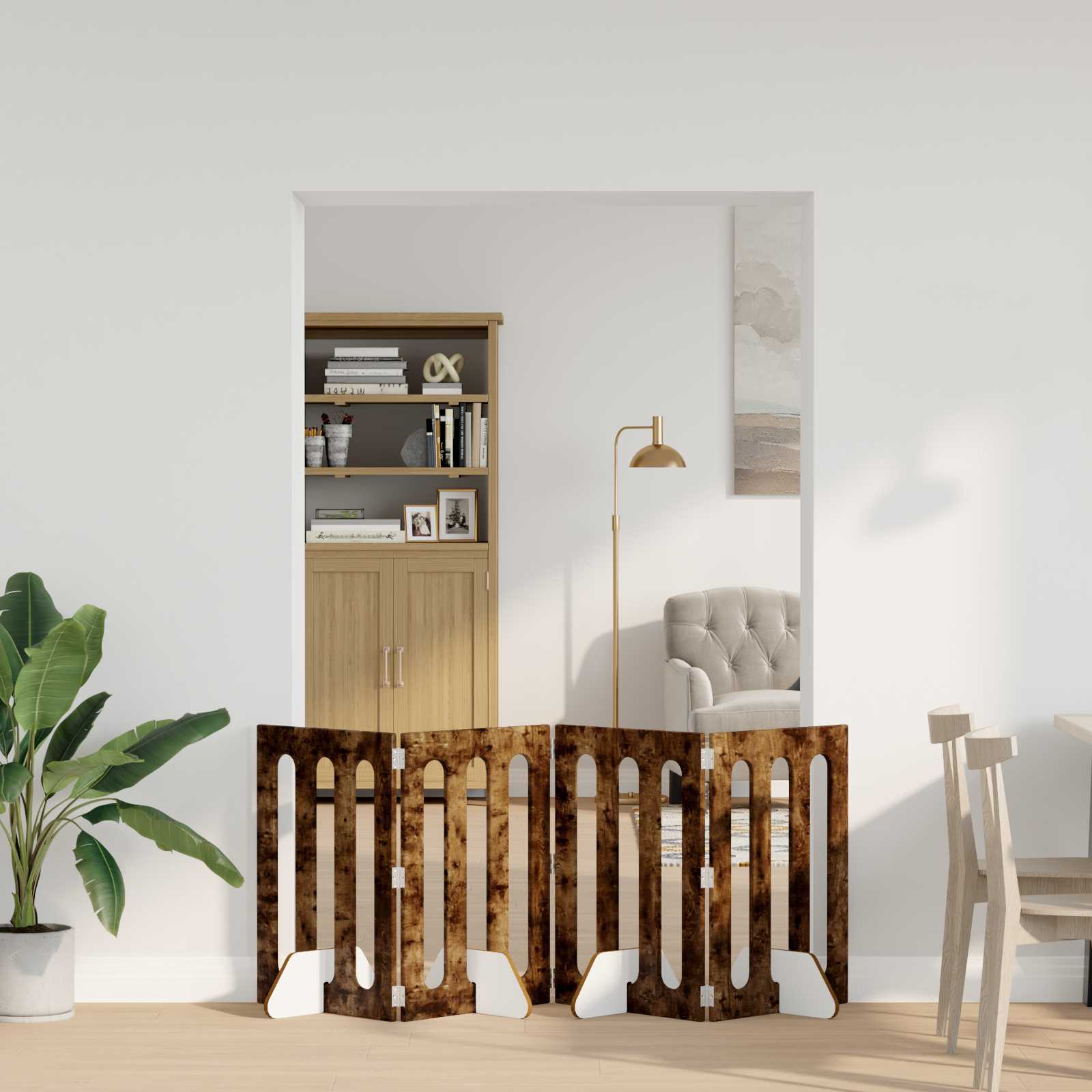 Faltbarer Haustierzaun 2 pcs Weiß 100,5 x 38 x 70 cm