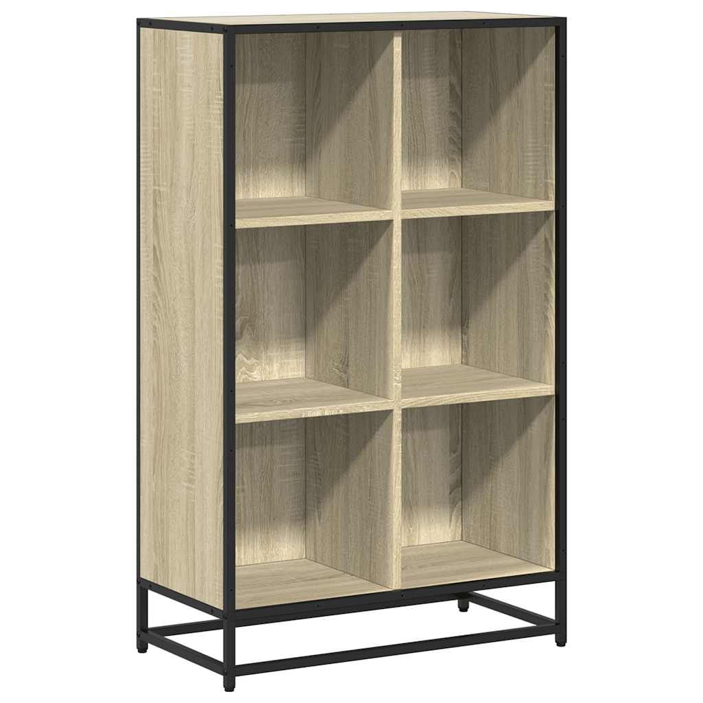 Bücherregal Schwarz 97,5x33x107,5 cm Holzwerkstoff und Metall