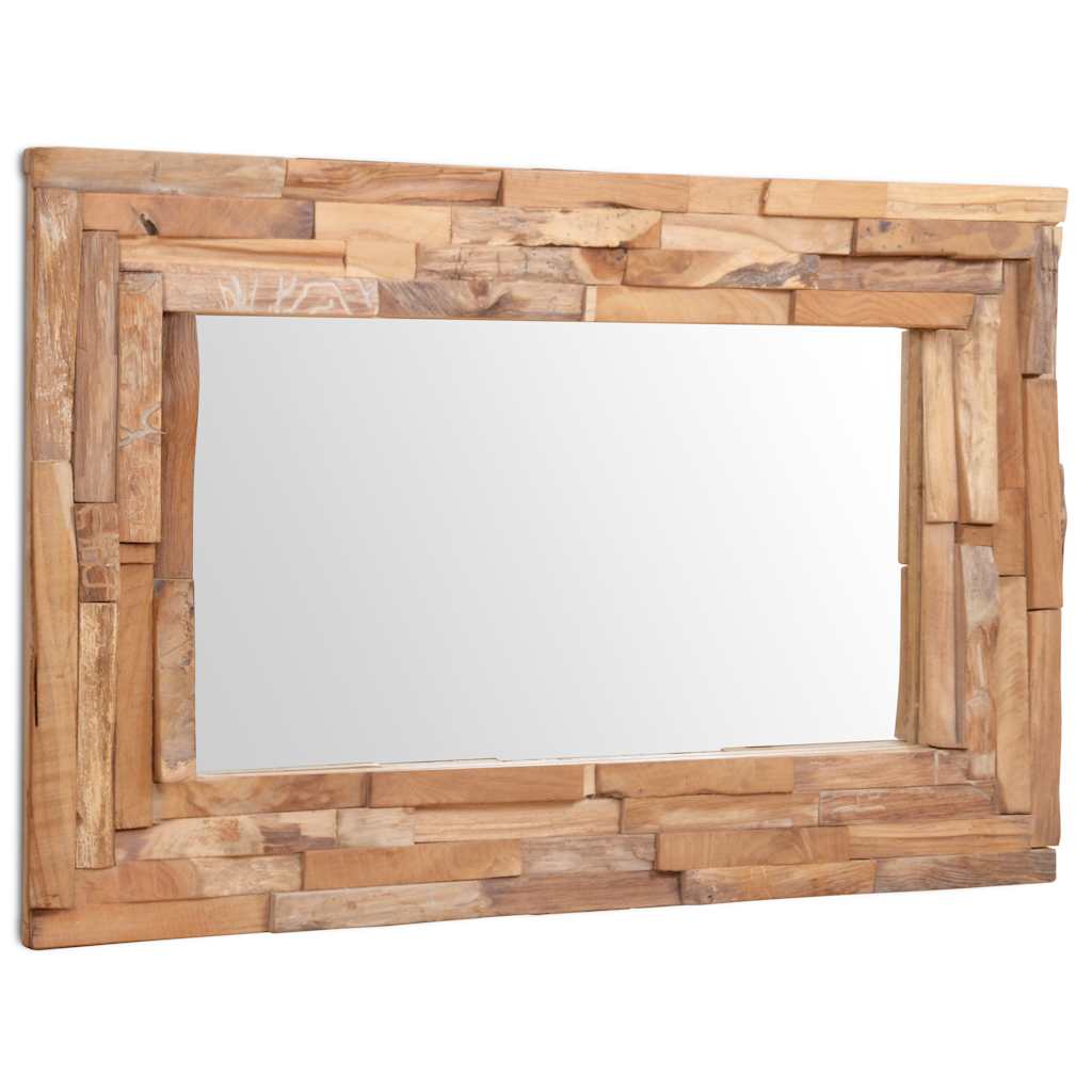 Dekorativer Spiegel Teak 120 x 60 cm Rechteckig