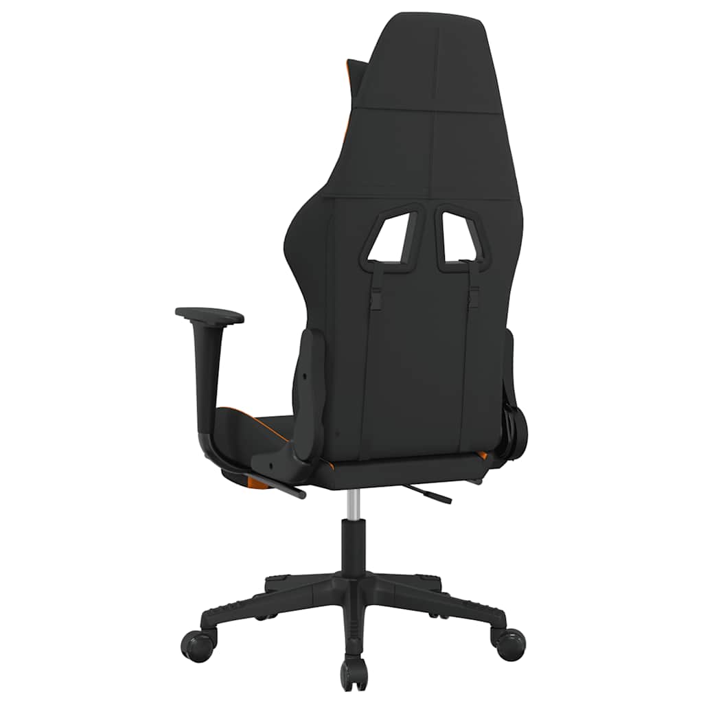 Gaming-Stuhl mit Massagefunktion Schwarz und Creme Stoff