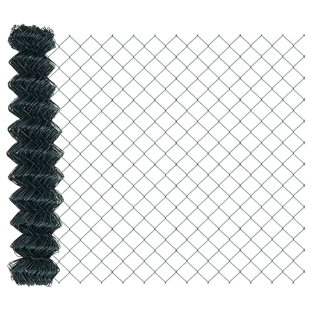Outdoor Kettenglied-Zaun Erdfixierung 10 x 0,4 m Grün Netz