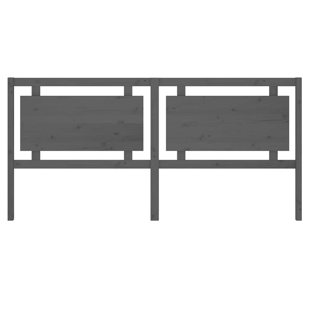 Kopfteil Grau 80,5x4x100 cm Massivholz Kiefer