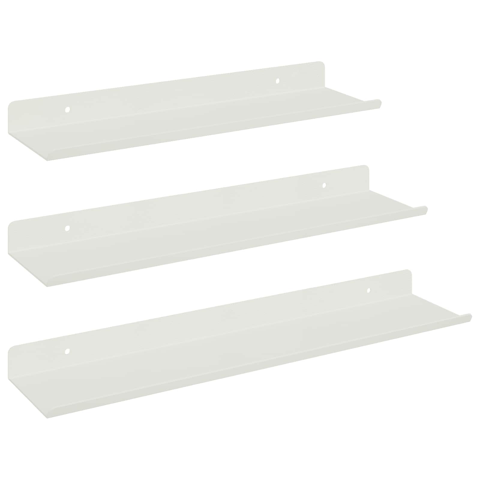 Schwebendes Regal 3 pcs Schwarz 40 x 9 x 2,5 cm Stahl