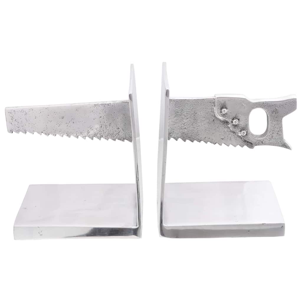 Buchstützen 2 pcs Silber 12 x 9 x 19 cm Aluminium