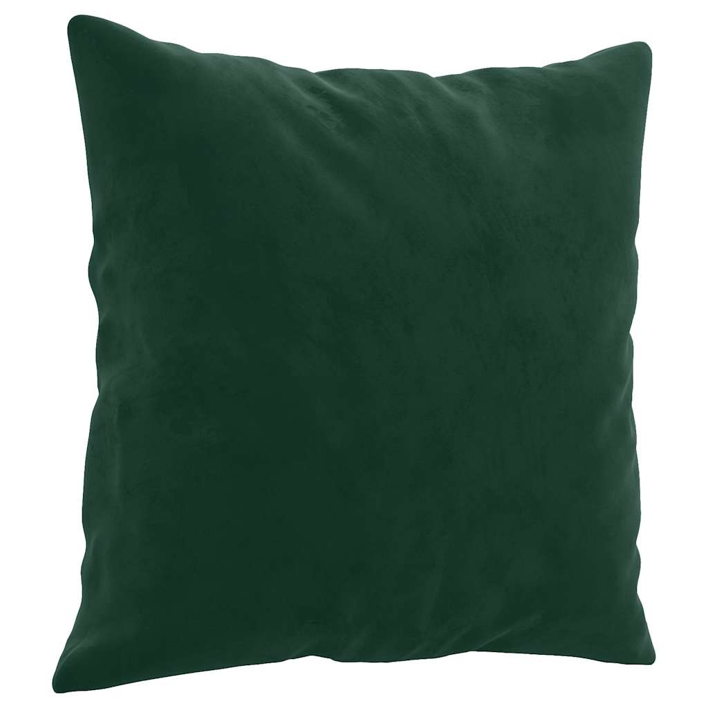 2-Sitzer-Sofa mit Zierkissen Dunkelgrün 120 cm Samt