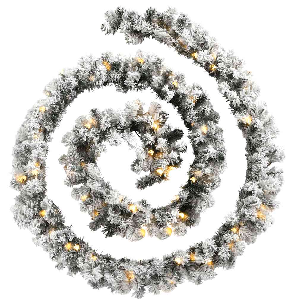 Weihnachtsgirlande mit Schnee Grün 5 m PVC