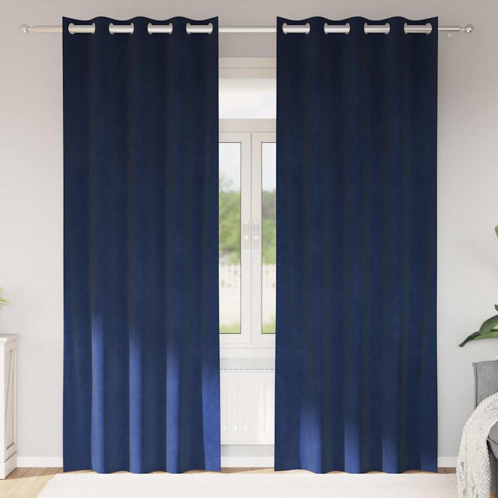 Verdunkelungsvorhänge 2 pcs Schwarz 140 x 140 cm Samt