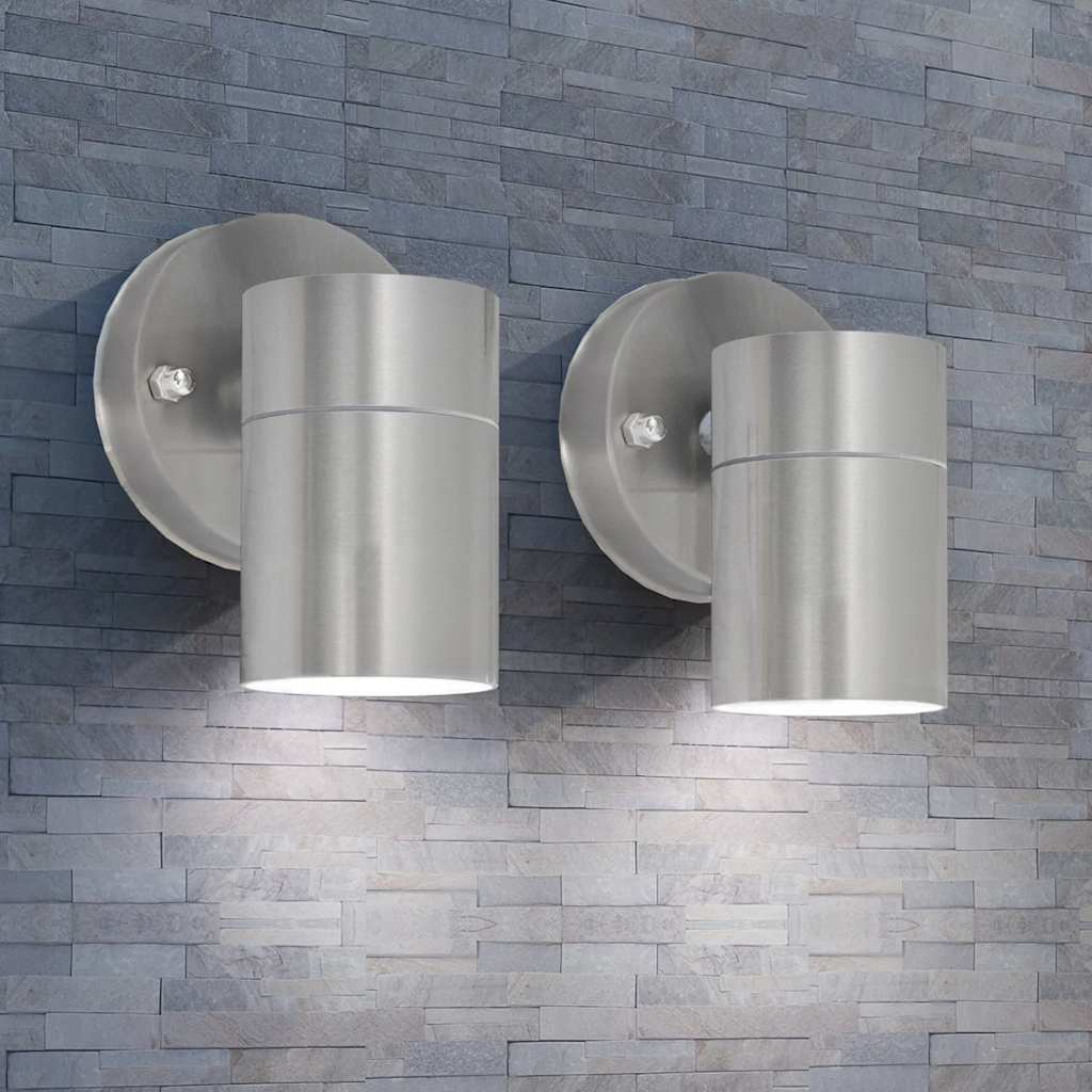 Outdoor LED-Wandleuchten 2 Stk. Edelstahl Abwärtsstrahlend