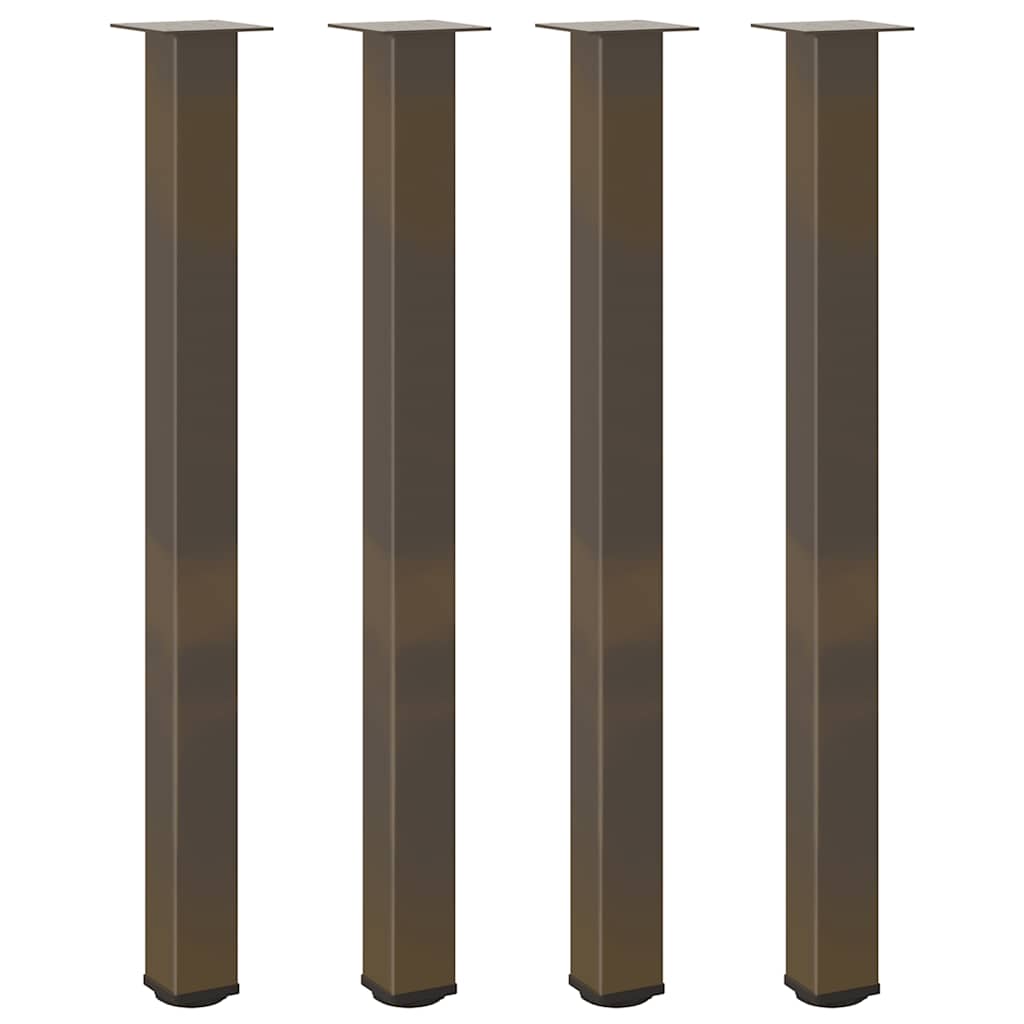 Bartischbeine 4 Stk. Schwarz 100-102 cm Stahl