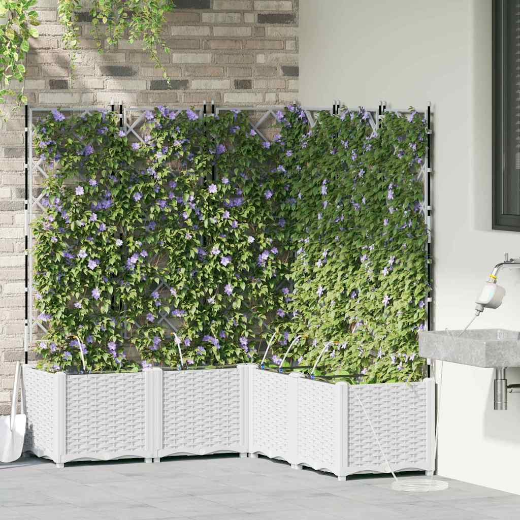 Garten-Pflanzgefäß 4 Stk. Braun 160 x 40 x 22 cm PP