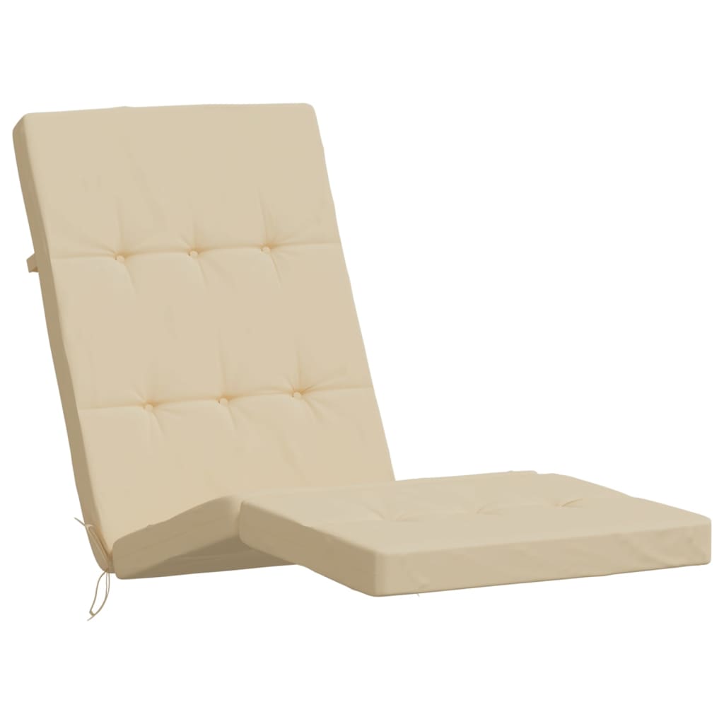 Liegestuhl-Auflagen 2 Stk. Creme Oxford-Gewebe