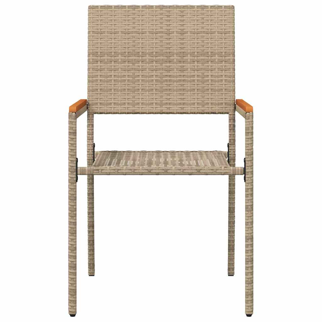 Garten Stapelstühle 4 pcs Braun und Schwarz 54 x 56 x 90 cm