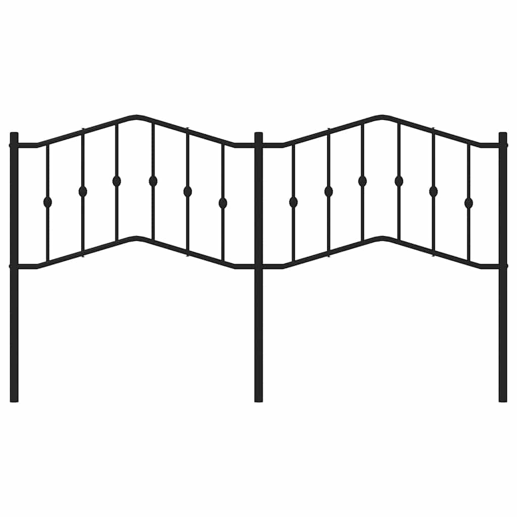 Ersatz-Kopfteil Metall Schwarz 90 cm