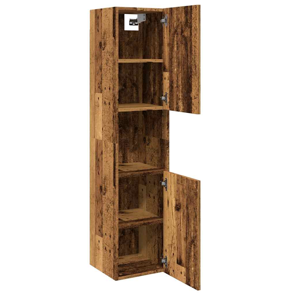 Badezimmerschrank Weiß 30x30x130 cm Holzwerkstoff