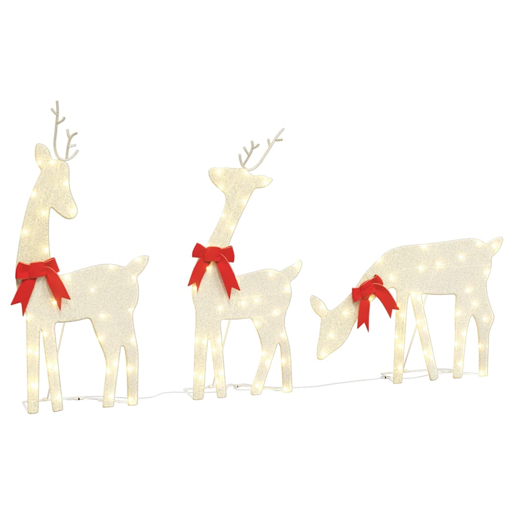 Weihnachtsdeko LED Rentiere 270x7x90 cm Golden Warmweiß