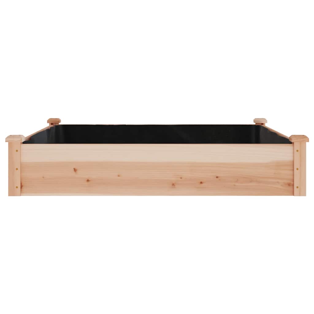 Hochbeet mit Einsatz Grau 120x45x25 cm Massivholz Tanne