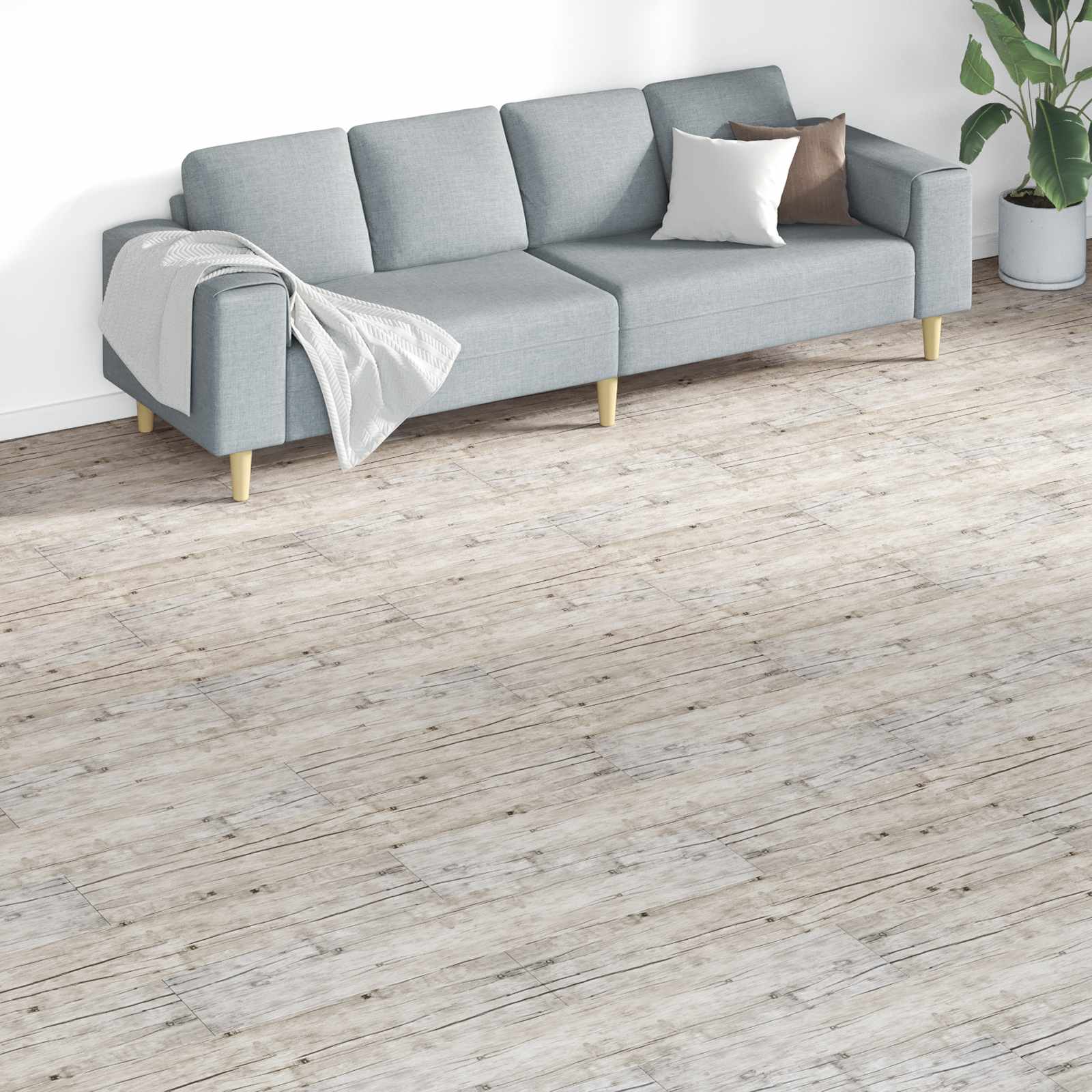 Bodenplanken 18 pcs Walnussbraun 5,26 m² PVC