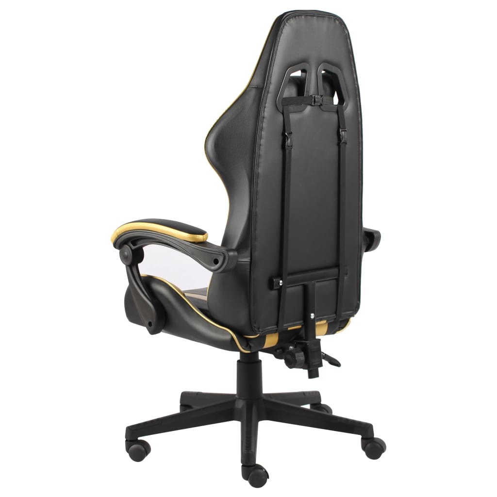 Gaming-Stuhl Schwarz und Blau Kunstleder