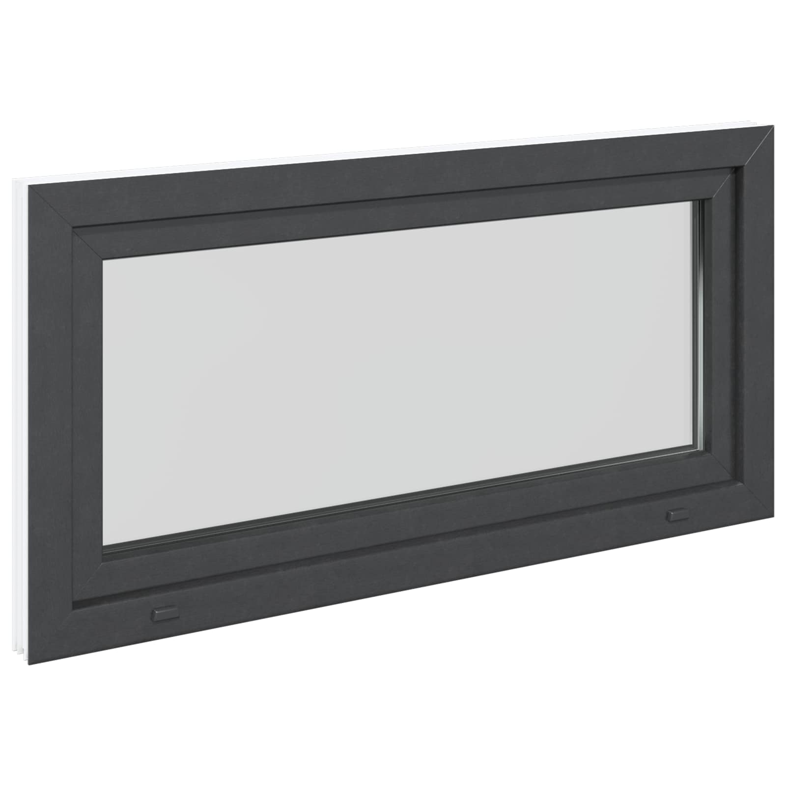 Kellerfenster RISOR 50 x 50 cm PVC und Glas Weiß