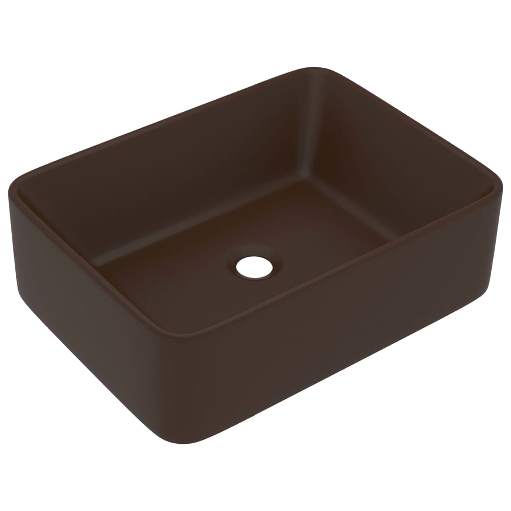 Luxus-Waschbecken Matt Weiß 41x30x12 cm Keramik