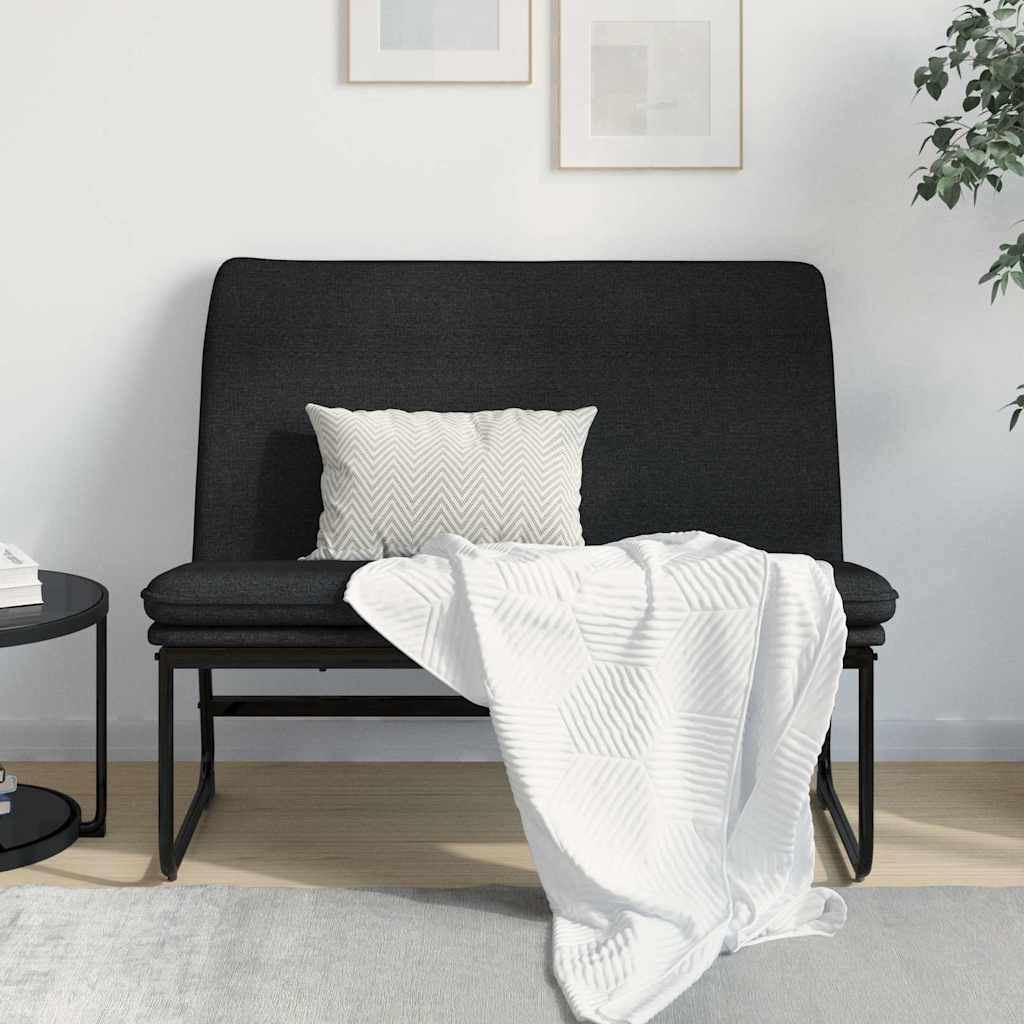Sitzbank Hellgrau 100x75x76 cm Stoff