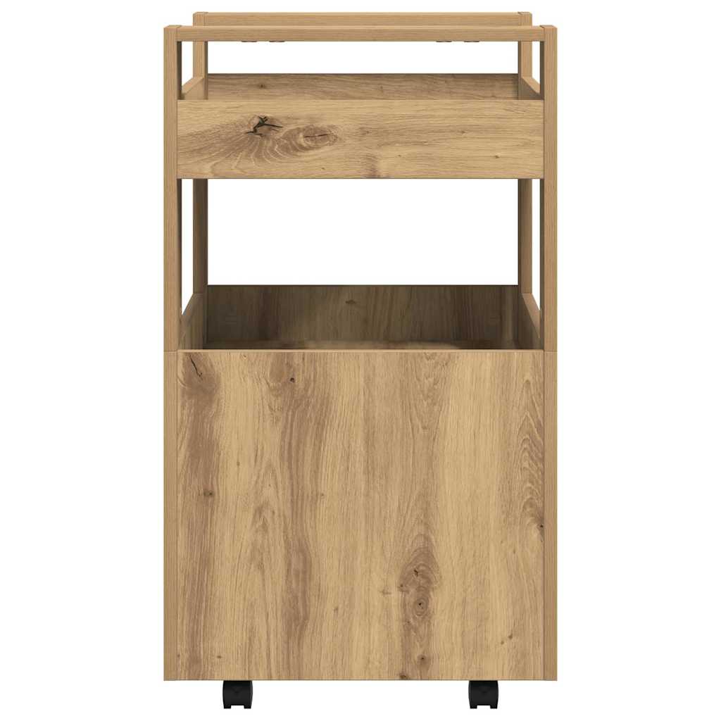 Küchenwagen Weiß 60x45x80 cm Holzwerkstoff