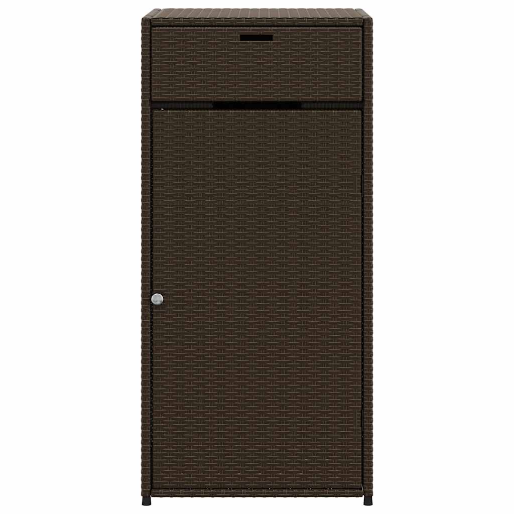 Gartenschrank Schwarz 55x55x111 cm Poly Rattan